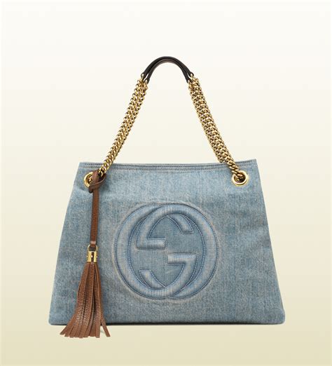 gucci blue soho bag|gucci soho denim bag.